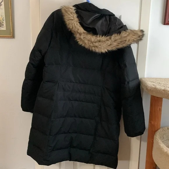 Long Lands End down women’s coat XL - Picture 2 of 9